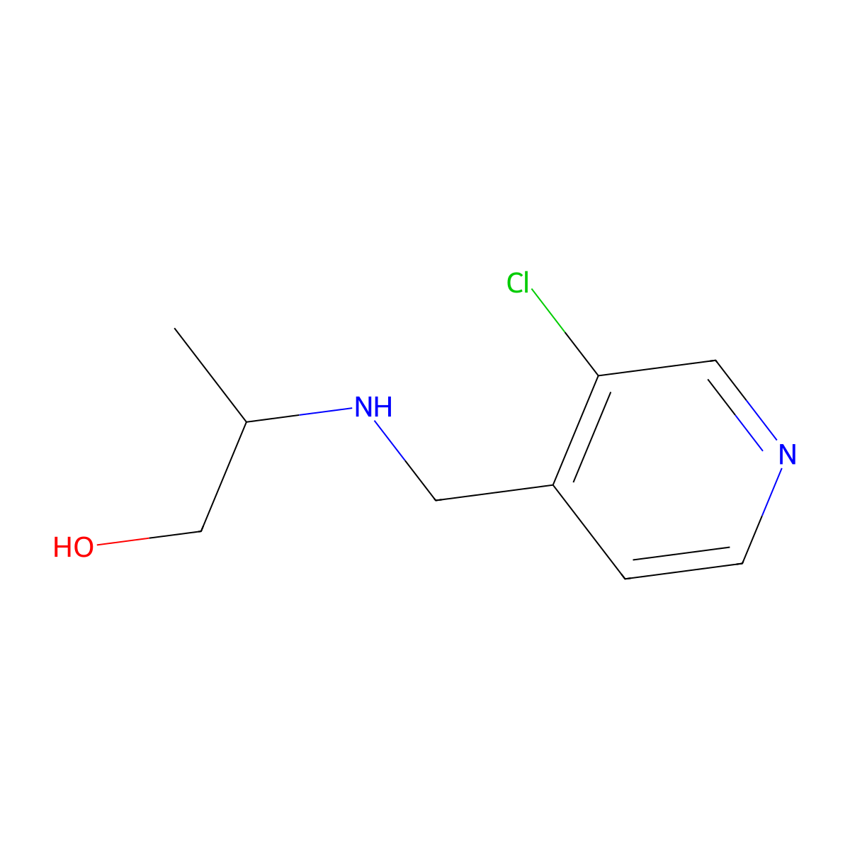 2-{[(3-Chloropyridin-4-yl)methyl]amino}propan-1-ol molecular structure, CAS 1466315-09-2
