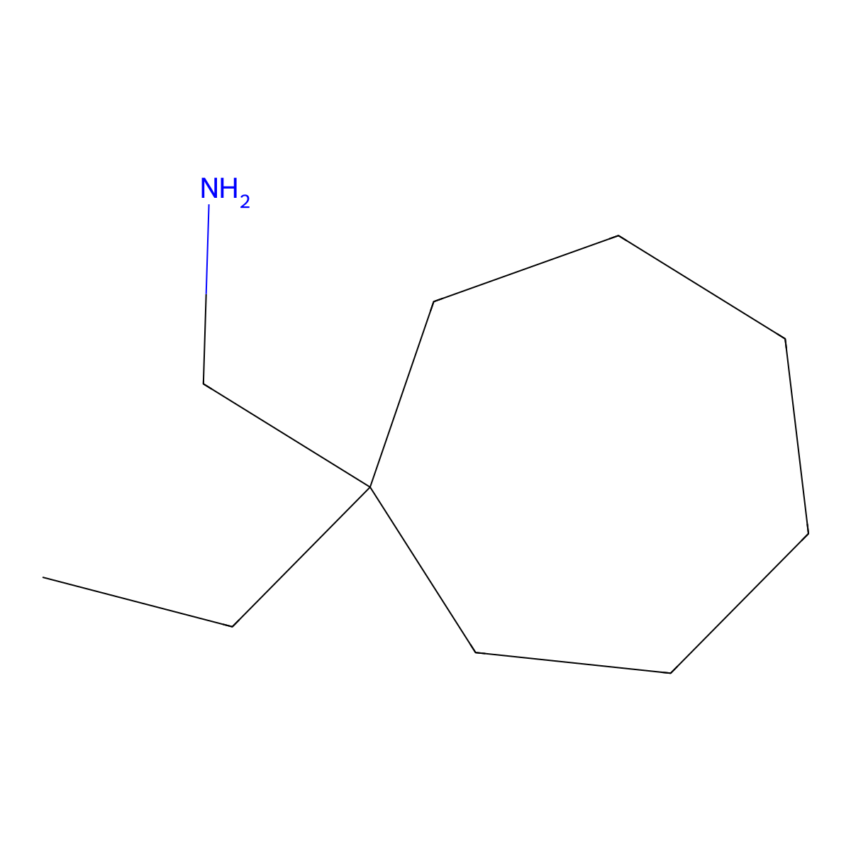 (1-Ethylcycloheptyl)methanamine molecular structure, CAS 1466320-70-6