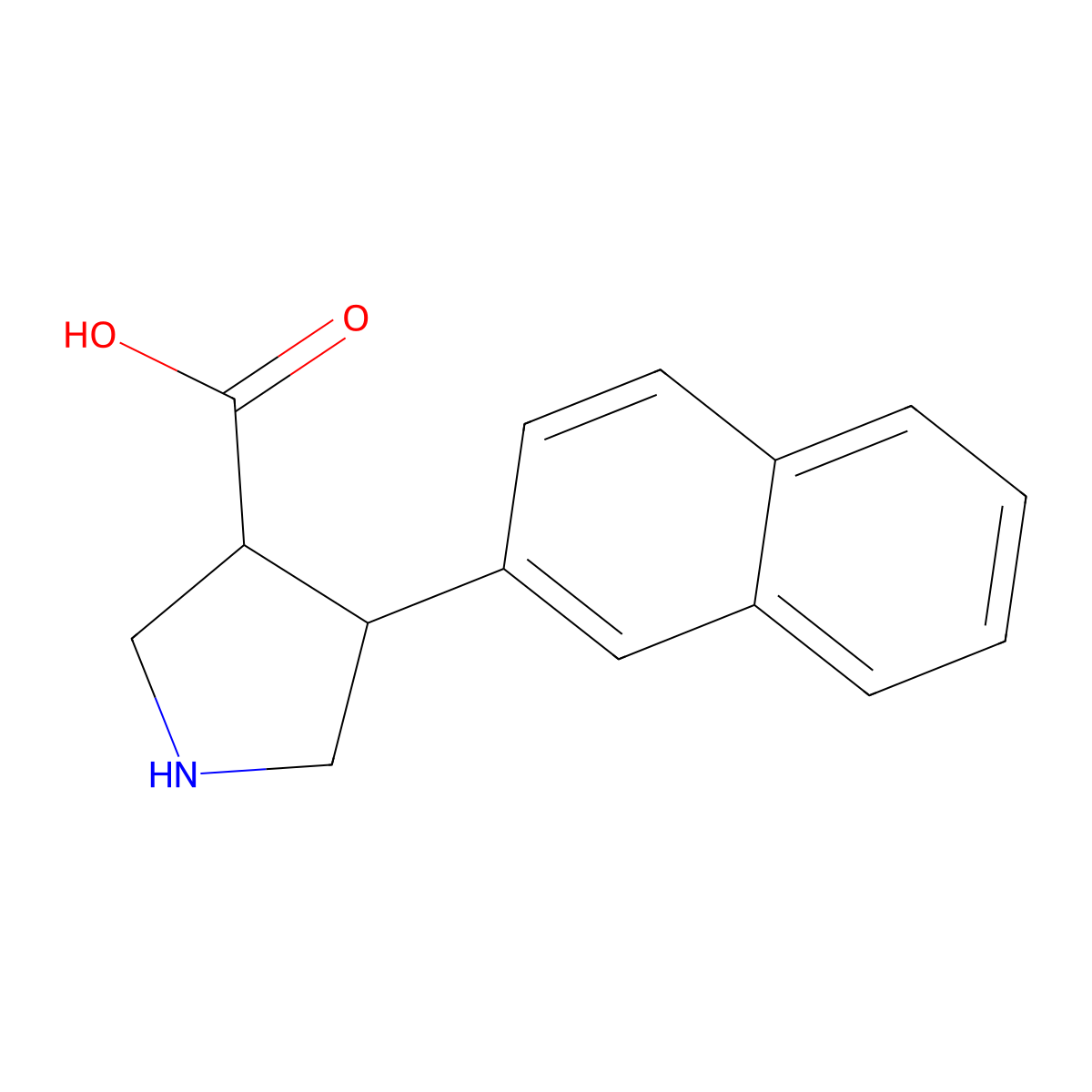 4-(Naphthalen-2-YL)pyrrolidine-3-carboxylic acid molecular structure, CAS 1466326-29-3