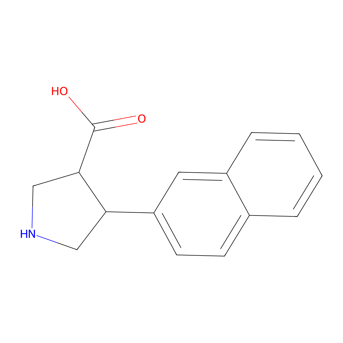 4-(Naphthalen-2-YL)pyrrolidine-3-carboxylic acid molecular structure, CAS 1466326-29-3