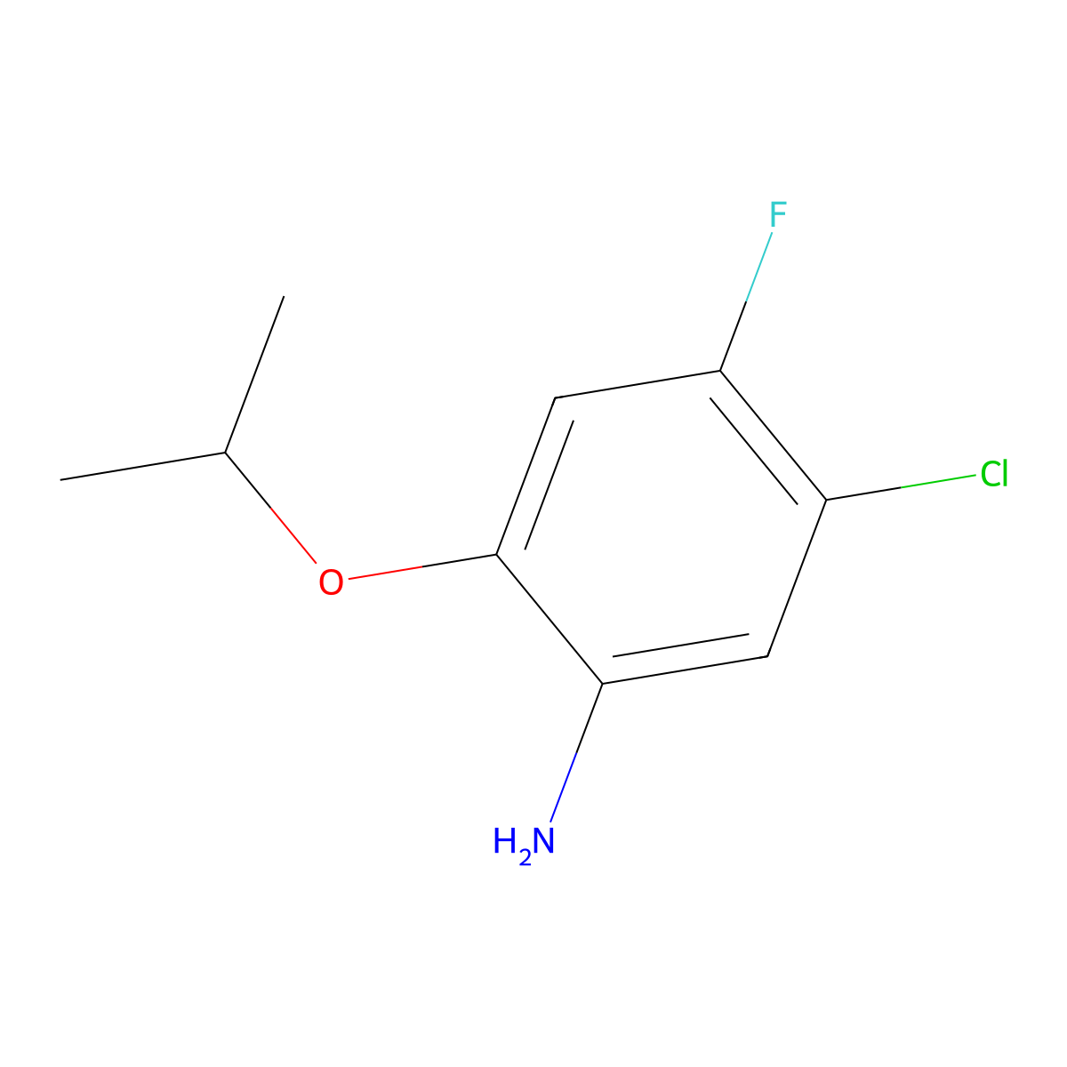 5-Chloro-4-fluoro-2-(propan-2-yloxy)aniline molecular structure, CAS 1466329-28-1