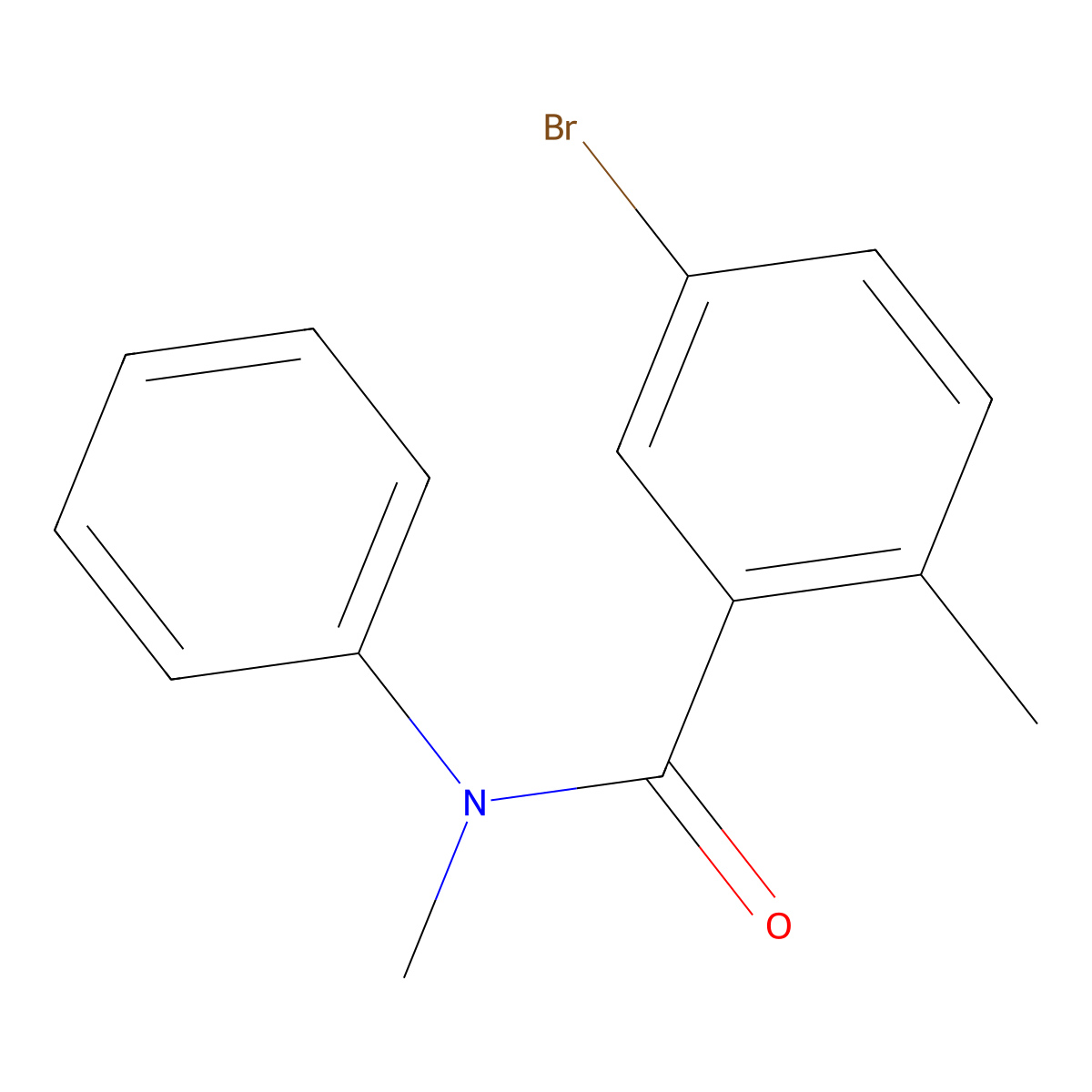 5-bromo-N,2-dimethyl-N-phenylbenzamide molecular structure, CAS 1466403-38-2