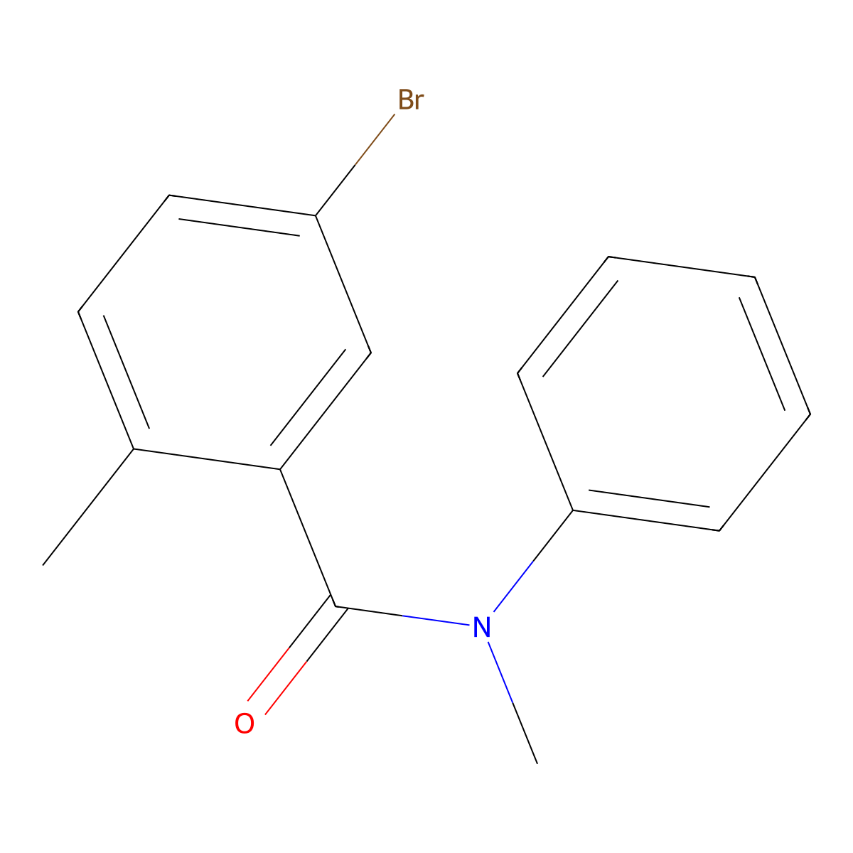 5-bromo-N,2-dimethyl-N-phenylbenzamide molecular structure, CAS 1466403-38-2