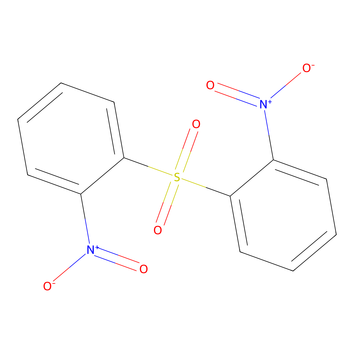 Bis(2-nitrophenyl)sulfone molecular structure, CAS 14665-52-2