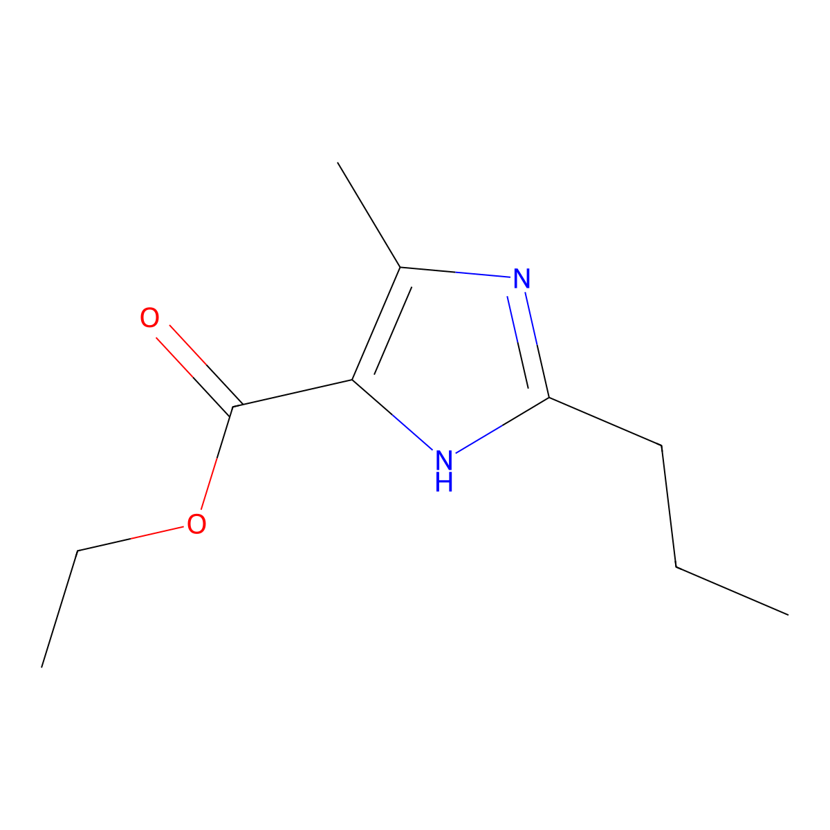Ethyl 5-Methyl-2-propyl-3H-imidazole-4-carboxylate molecular structure, CAS 146650-89-7
