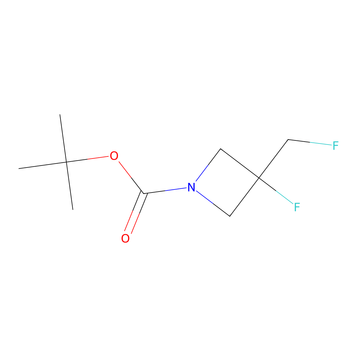 tert-Butyl 3-fluoro-3-(fluoromethyl)azetidine-1-carboxylate molecular structure, CAS 1466514-76-0