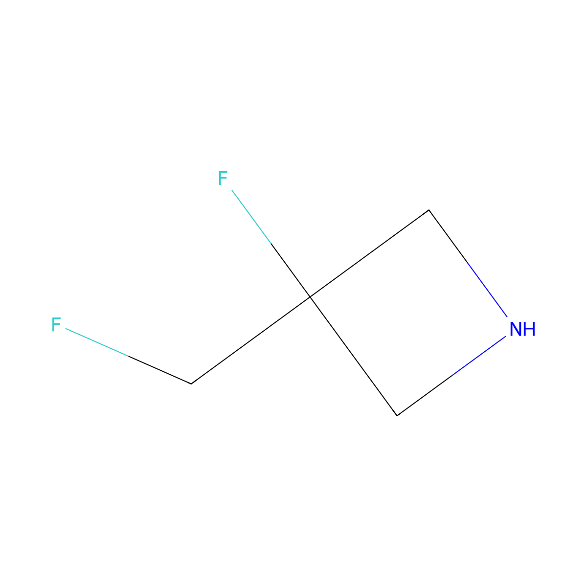 3-Fluoro-3-(fluoromethyl)azetidine molecular structure, CAS 1466514-77-1
