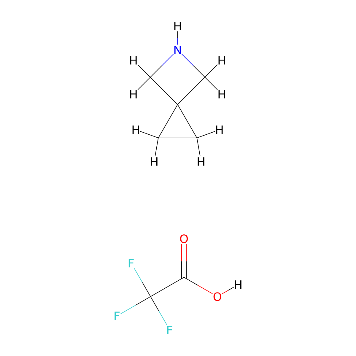 5-Azaspiro[2.3]hexane, trifluoroacetic acid molecular structure, CAS 1466514-80-6