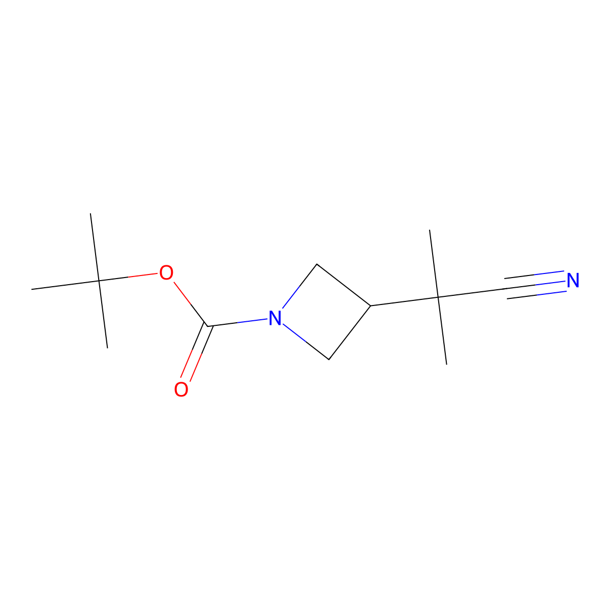 tert-Butyl 3-(2-cyanopropan-2-yl)azetidine-1-carboxylate molecular structure, CAS 1466514-81-7