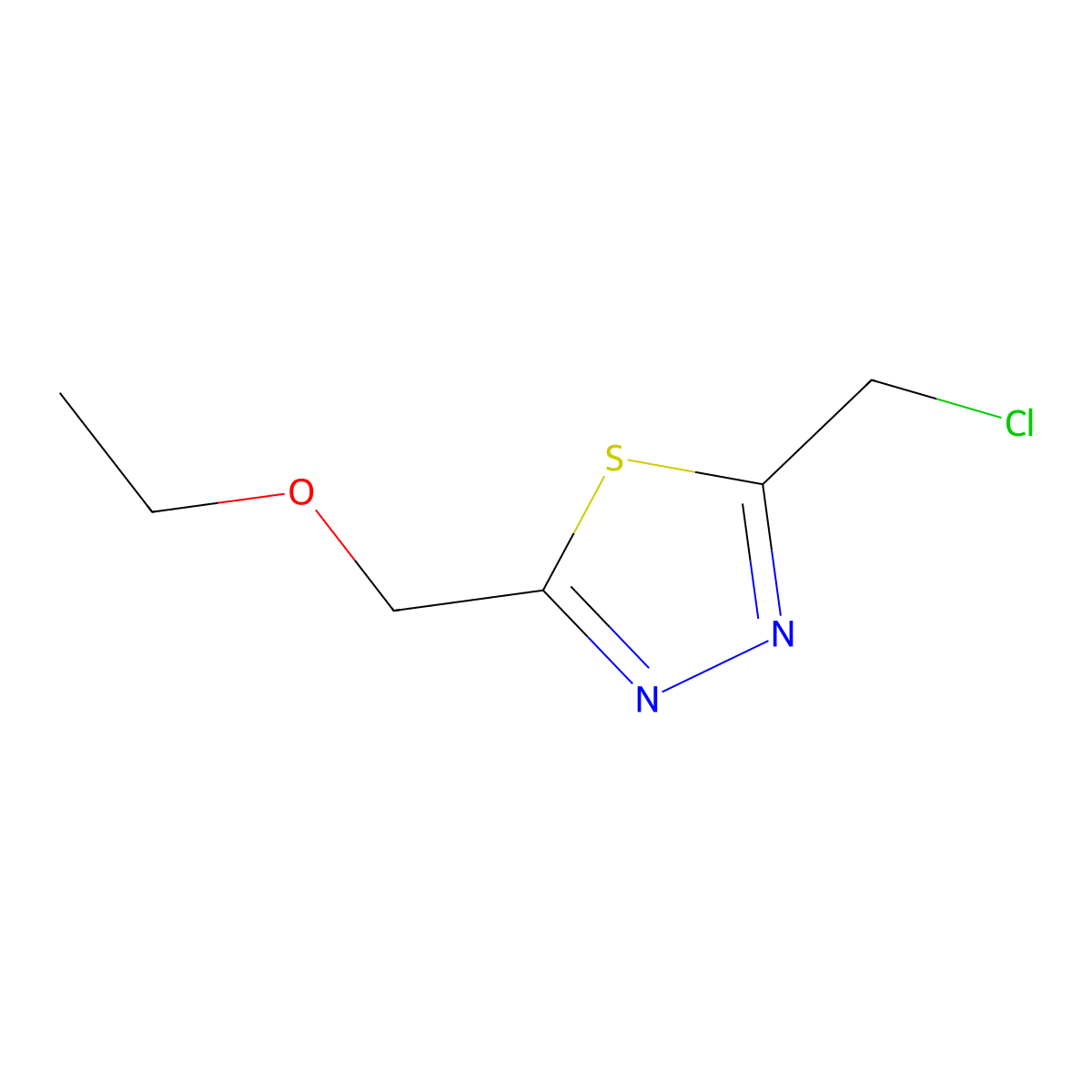 2-(Chloromethyl)-5-(ethoxymethyl)-1,3,4-thiadiazole molecular structure, CAS 1466517-88-3