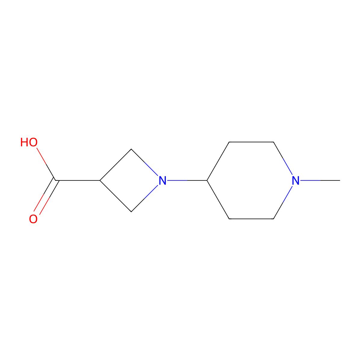 1-(1-Methylpiperidin-4-yl)azetidine-3-carboxylic acid molecular structure, CAS 1466530-15-3