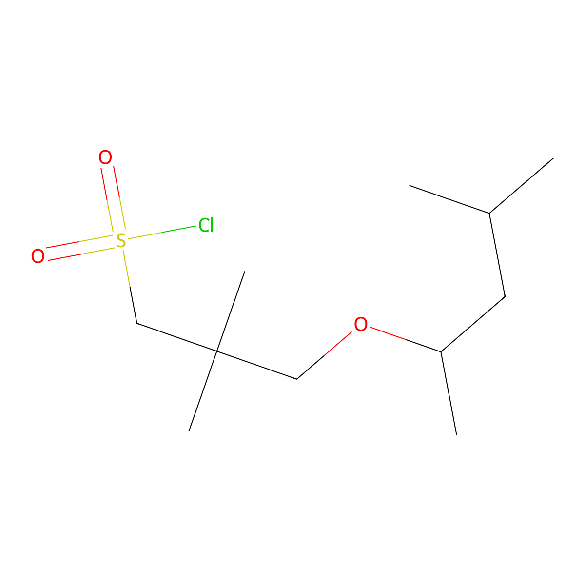 2,2-Dimethyl-3-((4-methylpentan-2-yl)oxy)propane-1-sulfonyl chloride molecular structure, CAS 1466530-47-1