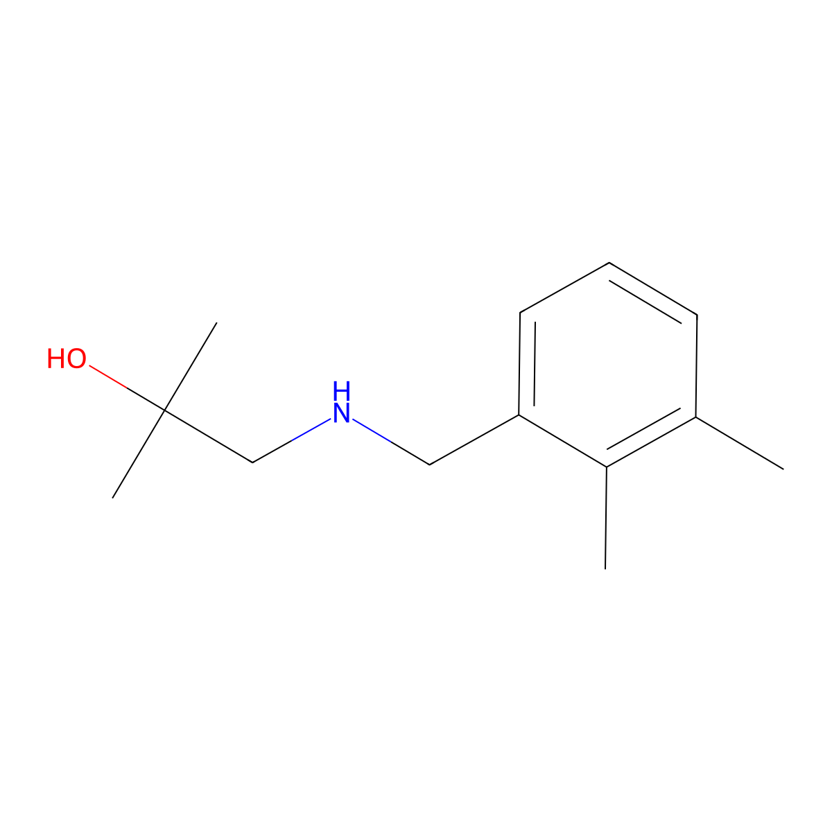 1-{[(2,3-Dimethylphenyl)methyl]amino}-2-methylpropan-2-ol molecular structure, CAS 1466549-44-9