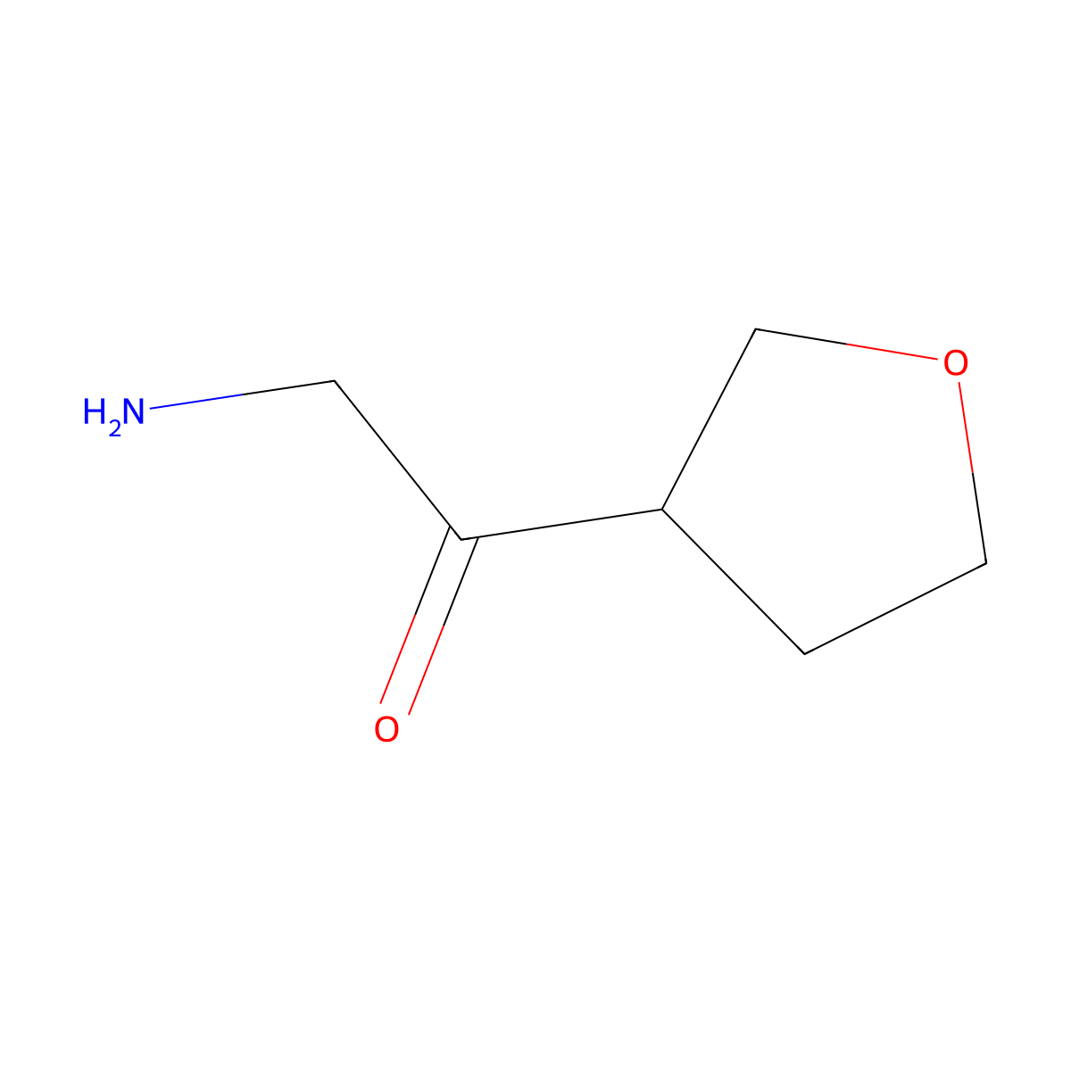 2-Amino-1-(oxolan-3-yl)ethan-1-one molecular structure, CAS 1466549-77-8