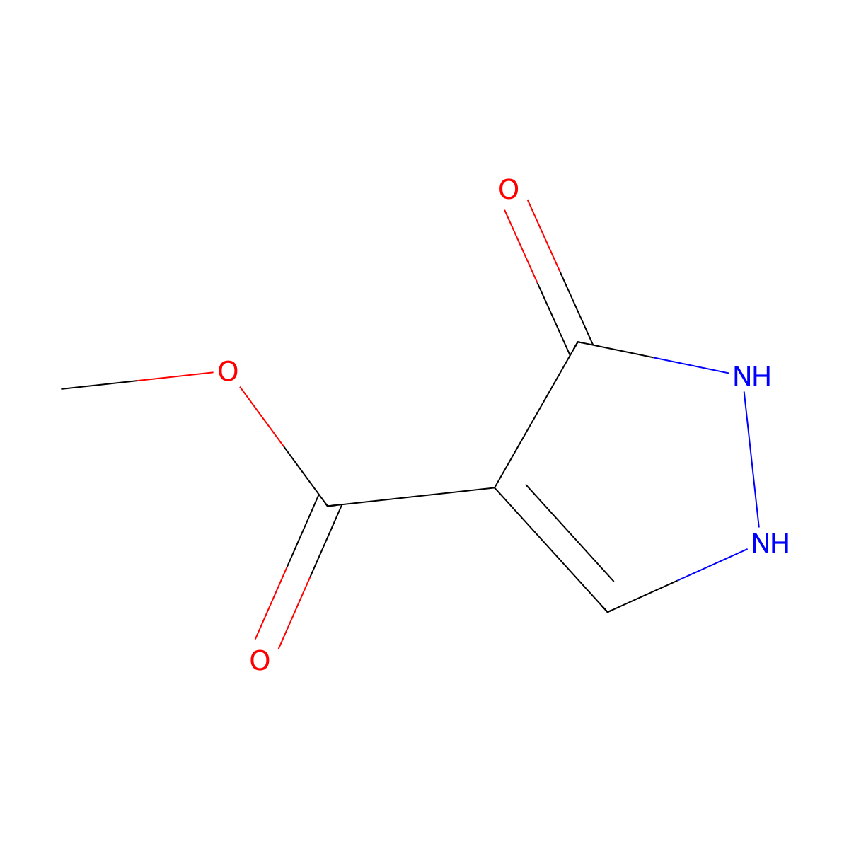 methyl 3-oxo-2,3-dihydro-1H-pyrazole-4-carboxylate molecular structure, CAS 146656-95-3
