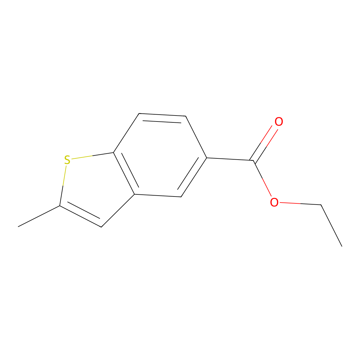 Ethyl 2-methylbenZo[b]thiophene-5-carboxylate molecular structure, CAS 1466563-00-7