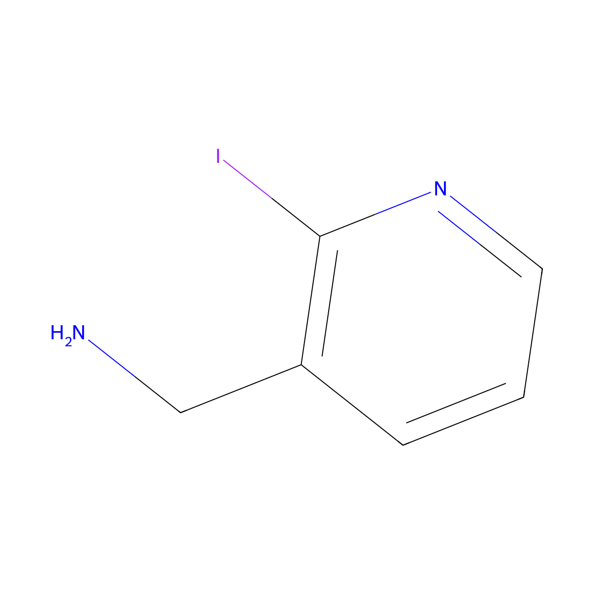 (2-Iodopyridin-3-yl)methanamine molecular structure, CAS 1466565-66-1