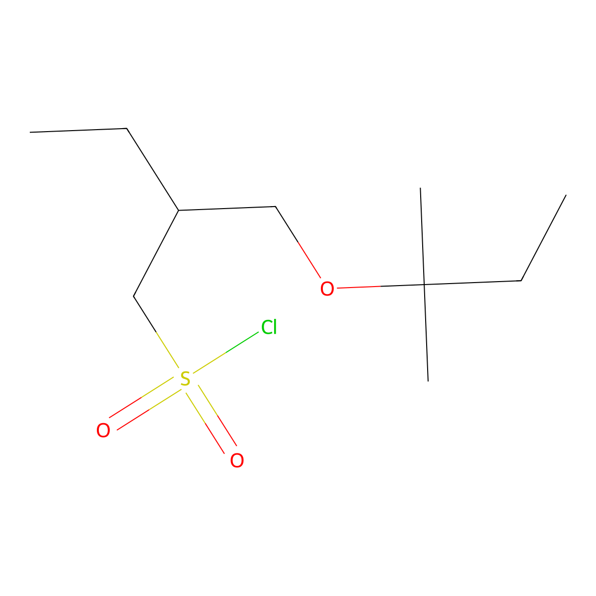 2-((Tert-pentyloxy)methyl)butane-1-sulfonyl chloride molecular structure, CAS 1466572-63-3