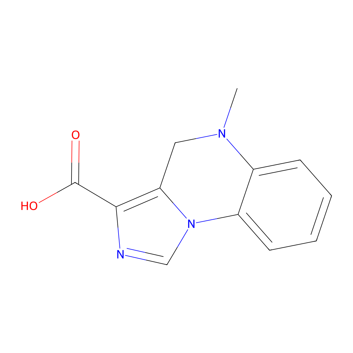 5-methyl-4H,5H-imidazo[1,5-a]quinoxaline-3-carboxylic acid molecular structure, CAS 1466617-61-7