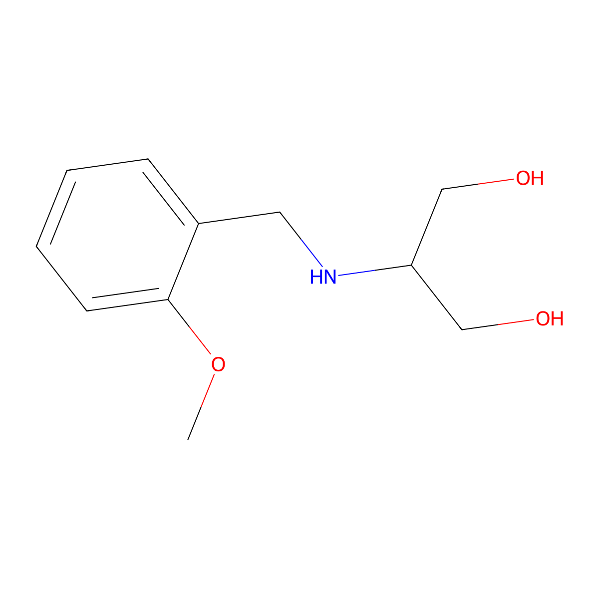 2-{[(2-Methoxyphenyl)methyl]amino}propane-1,3-diol molecular structure, CAS 1466686-55-4