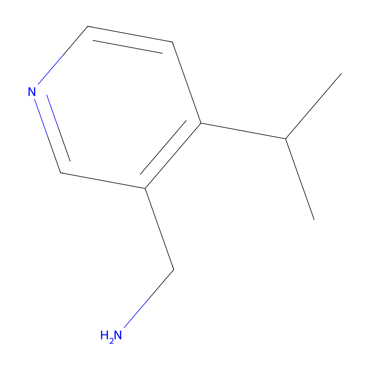 (4-Isopropylpyridin-3-yl)methanamine molecular structure, CAS 1466688-33-4