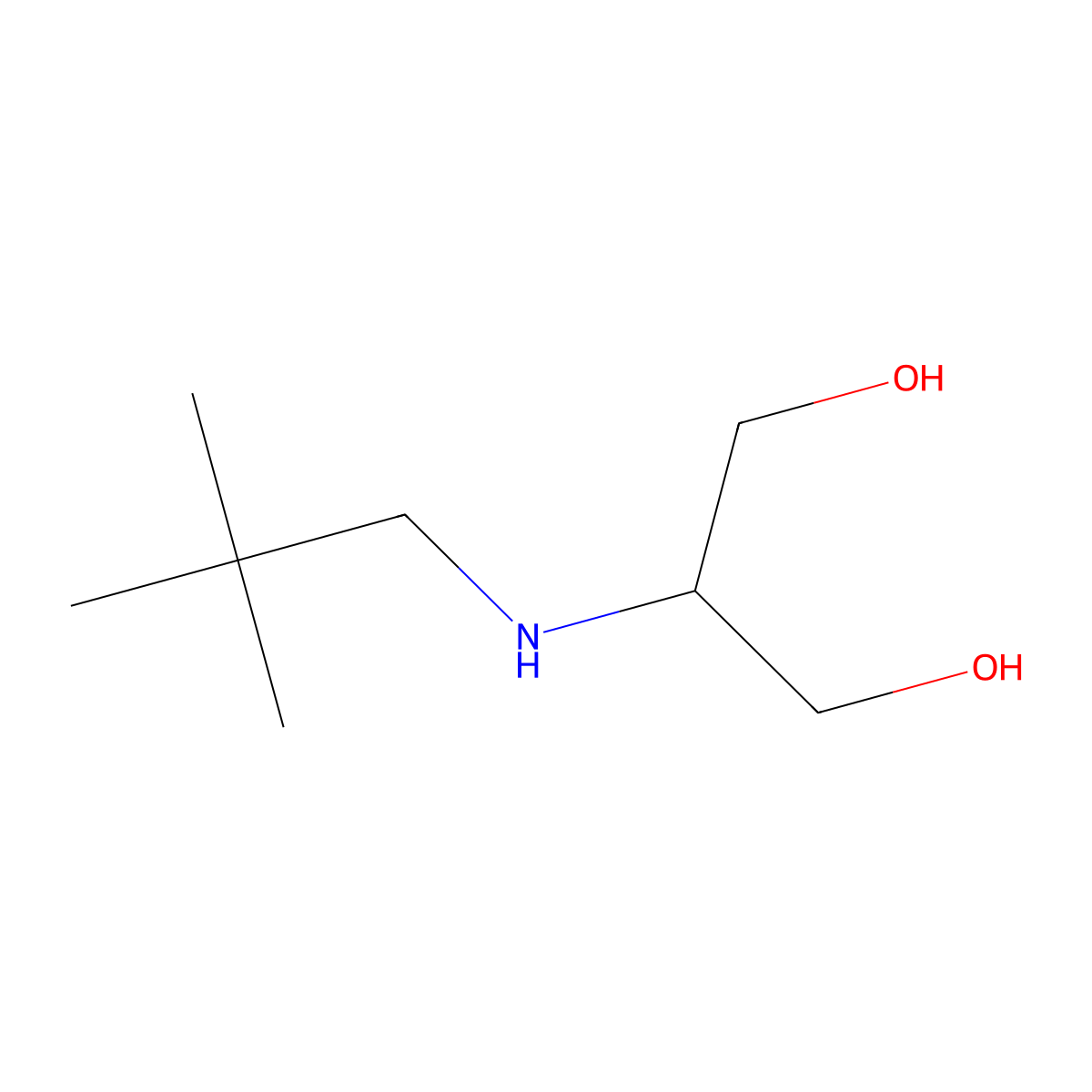 2-[(2,2-Dimethylpropyl)amino]propane-1,3-diol molecular structure, CAS 1466691-95-1