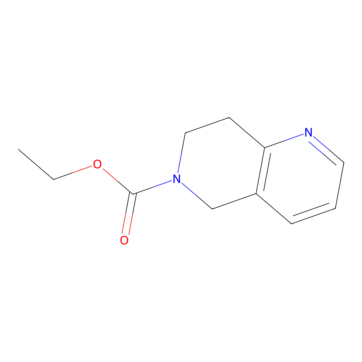 Ethyl 7,8-dihydro-1,6-naphthyridine-6(5H)-carboxylate molecular structure, CAS 1466693-41-3