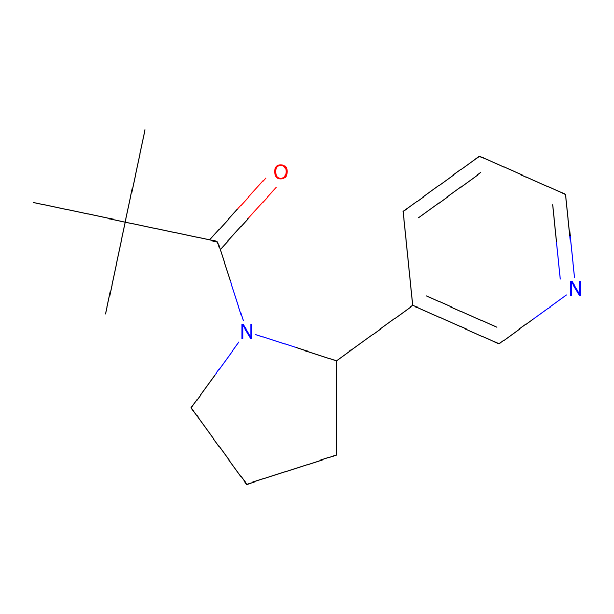 2,2-Dimethyl-1-[2-(pyridin-3-yl)pyrrolidin-1-yl]propan-1-one molecular structure, CAS 1466694-74-5
