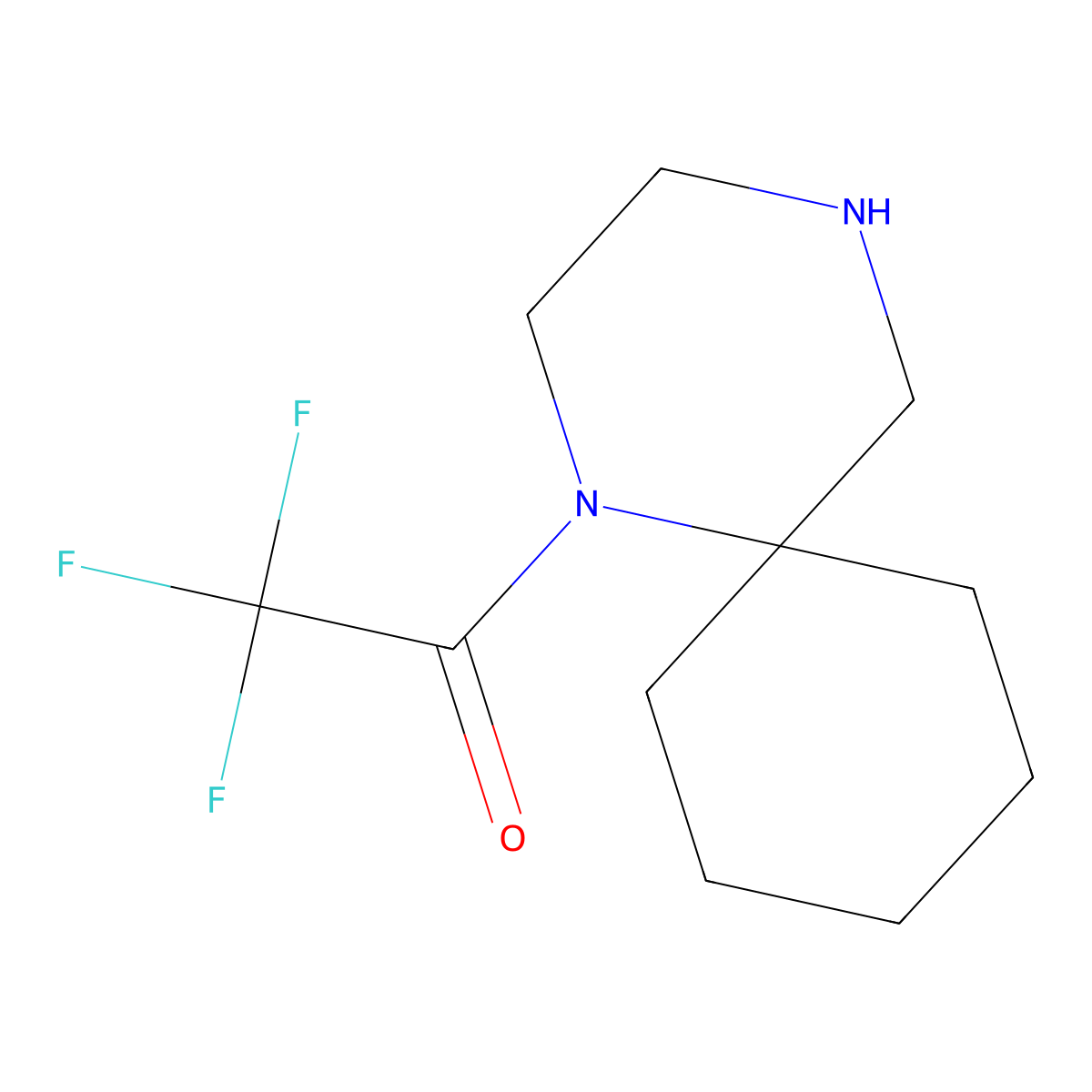 1-{1,4-Diazaspiro[5.5]undecan-1-yl}-2,2,2-trifluoroethan-1-one molecular structure, CAS 1466697-84-6