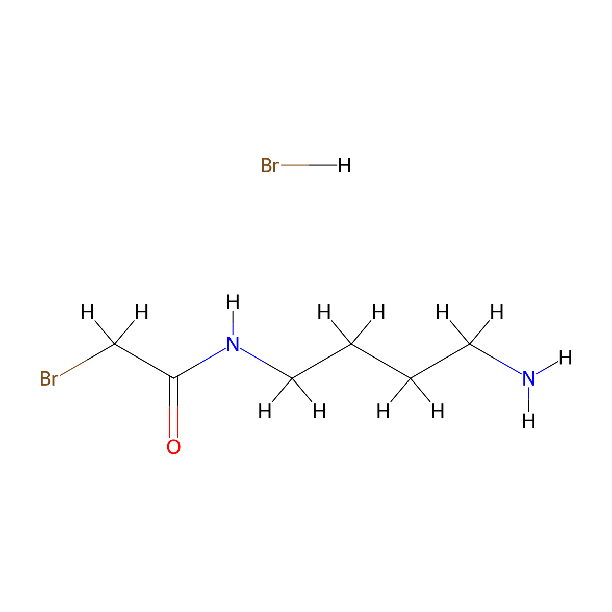 N-(4-aminobutyl)-2-bromoacetamide hydrobromide molecular structure, CAS 14667-45-9
