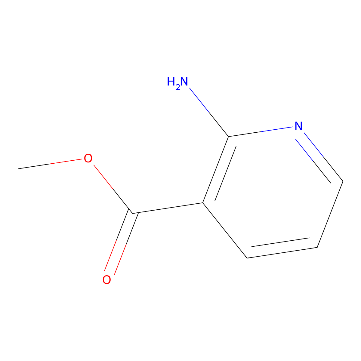 Methyl 2-aminopyridine-3-carboxylate molecular structure, CAS 14667-47-1