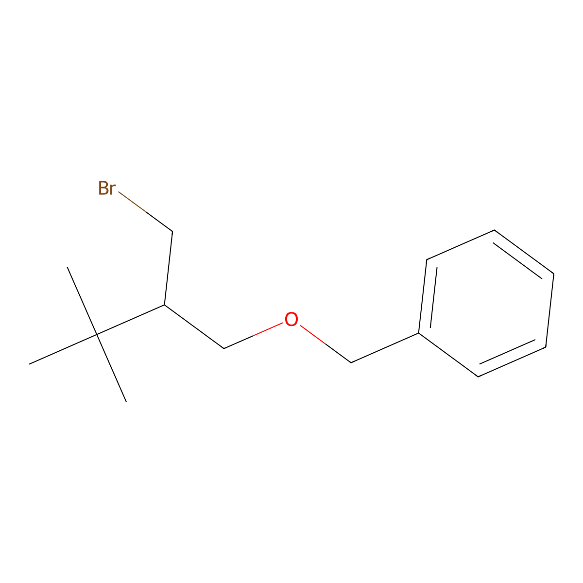 {[2-(Bromomethyl)-3,3-dimethylbutoxy]methyl}benzene molecular structure, CAS 1466701-46-1