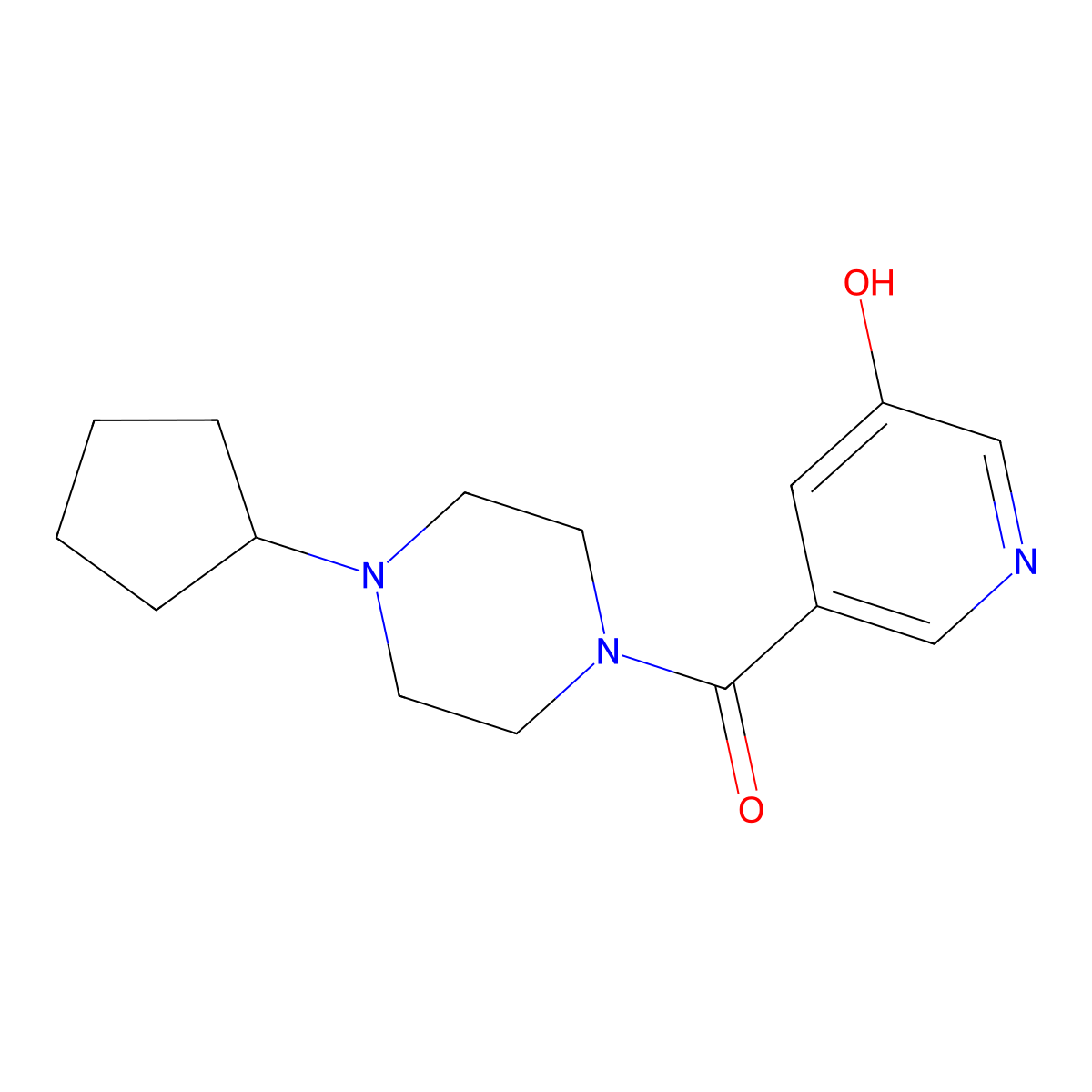 5-(4-Cyclopentylpiperazine-1-carbonyl)pyridin-3-ol molecular structure, CAS 1466706-72-8