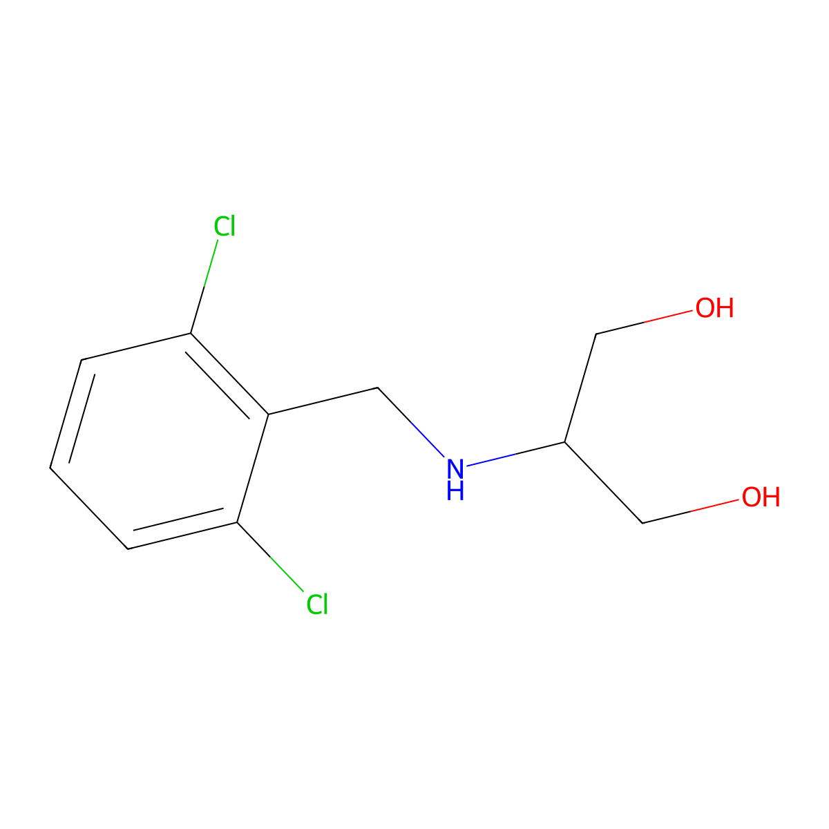 2-{[(2,6-Dichlorophenyl)methyl]amino}propane-1,3-diol molecular structure, CAS 1466731-79-2