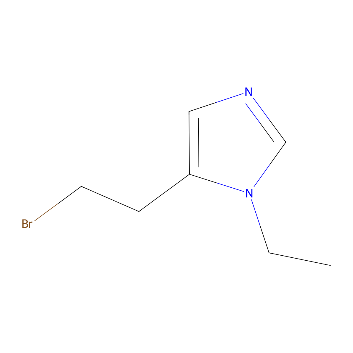 5-(2-bromoethyl)-1-ethyl-1H-imidazole molecular structure, CAS 1466739-88-7