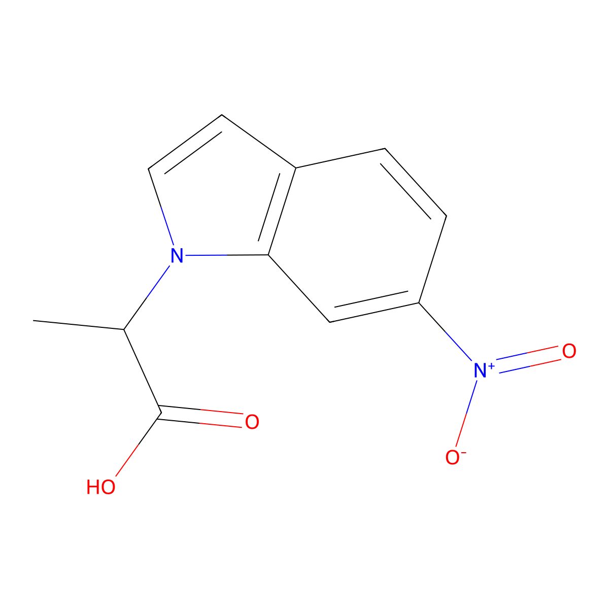 2-(6-Nitro-1H-indol-1-yl)propanoic acid molecular structure, CAS 1466751-45-0