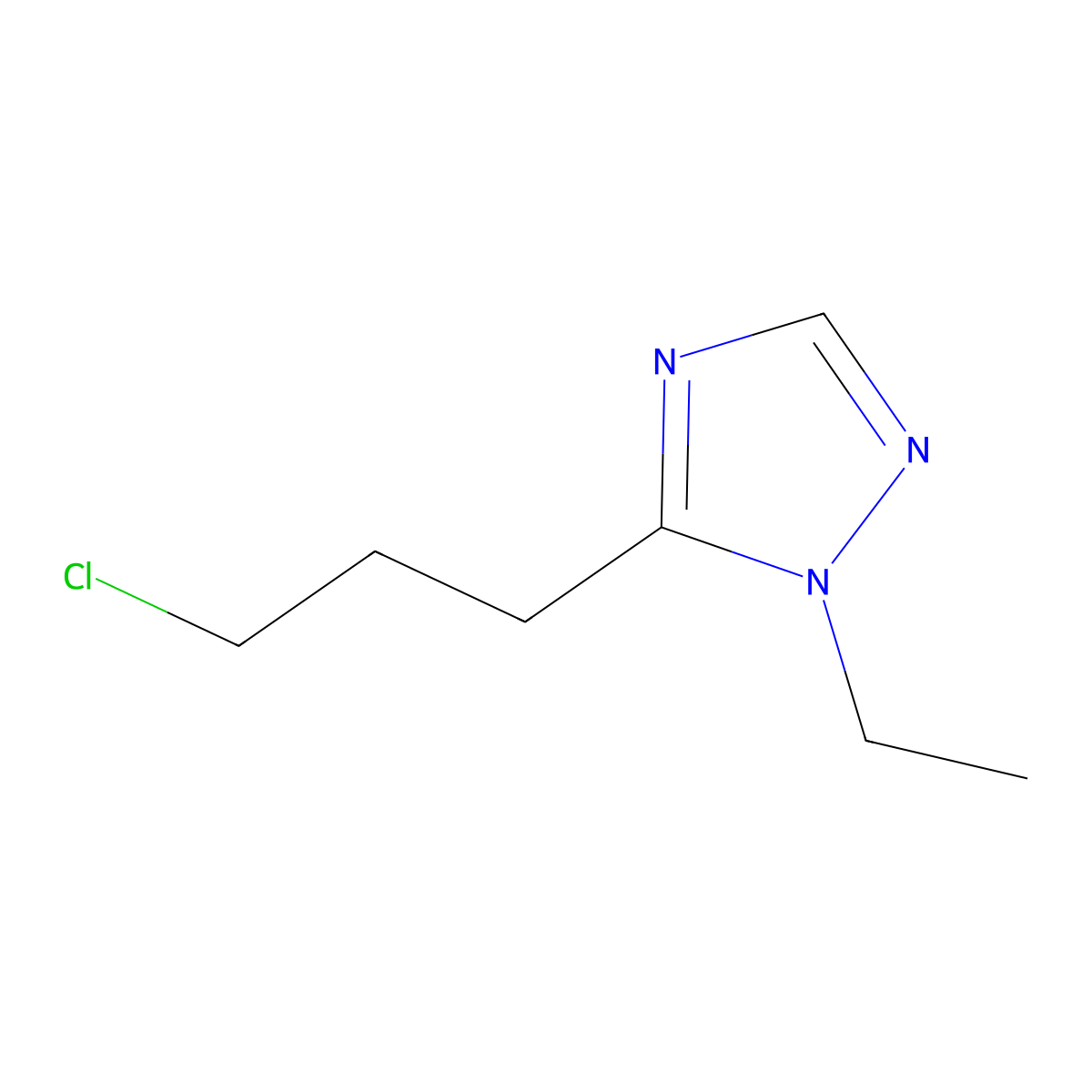 5-(3-Chloropropyl)-1-ethyl-1H-1,2,4-triazole molecular structure, CAS 1466769-16-3