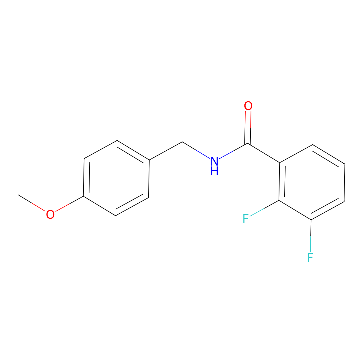 2,3-difluoro-N-[(4-methoxyphenyl)methyl]benzamide molecular structure, CAS 1466770-45-5