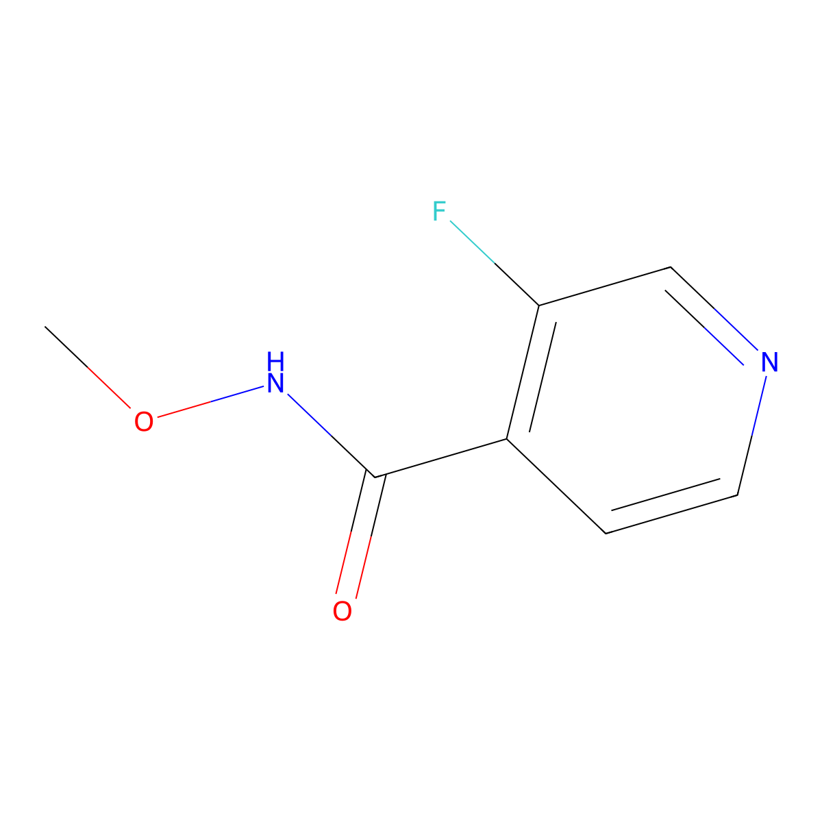 3-fluoro-N-methoxyisonicotinamide molecular structure, CAS 1466799-47-2