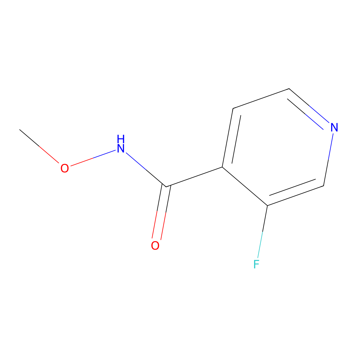 3-fluoro-N-methoxyisonicotinamide molecular structure, CAS 1466799-47-2