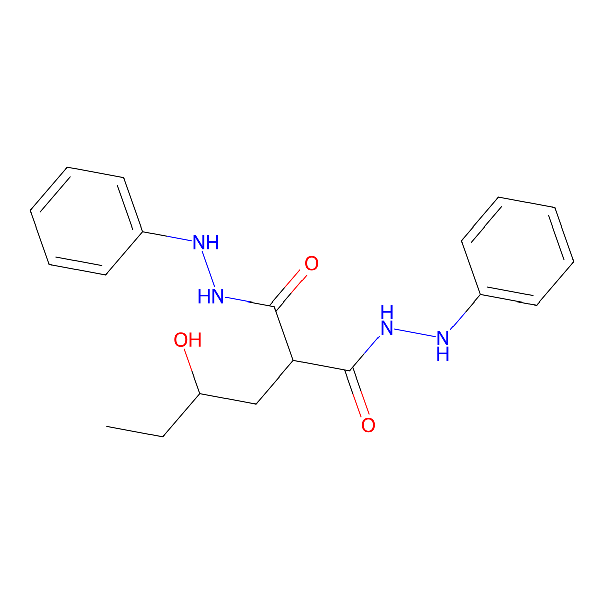 2-(2-hydroxybutyl)-N'~1~,N'~3~-diphenylmalonohydrazide molecular structure, CAS 14668-59-8