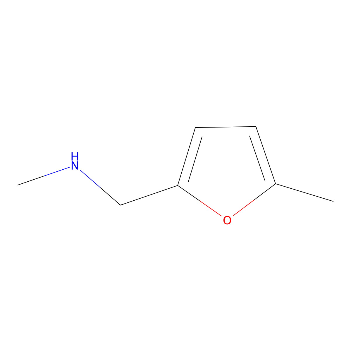 Methyl[(5-methylfuran-2-yl)methyl]amine molecular structure, CAS 14668-91-8