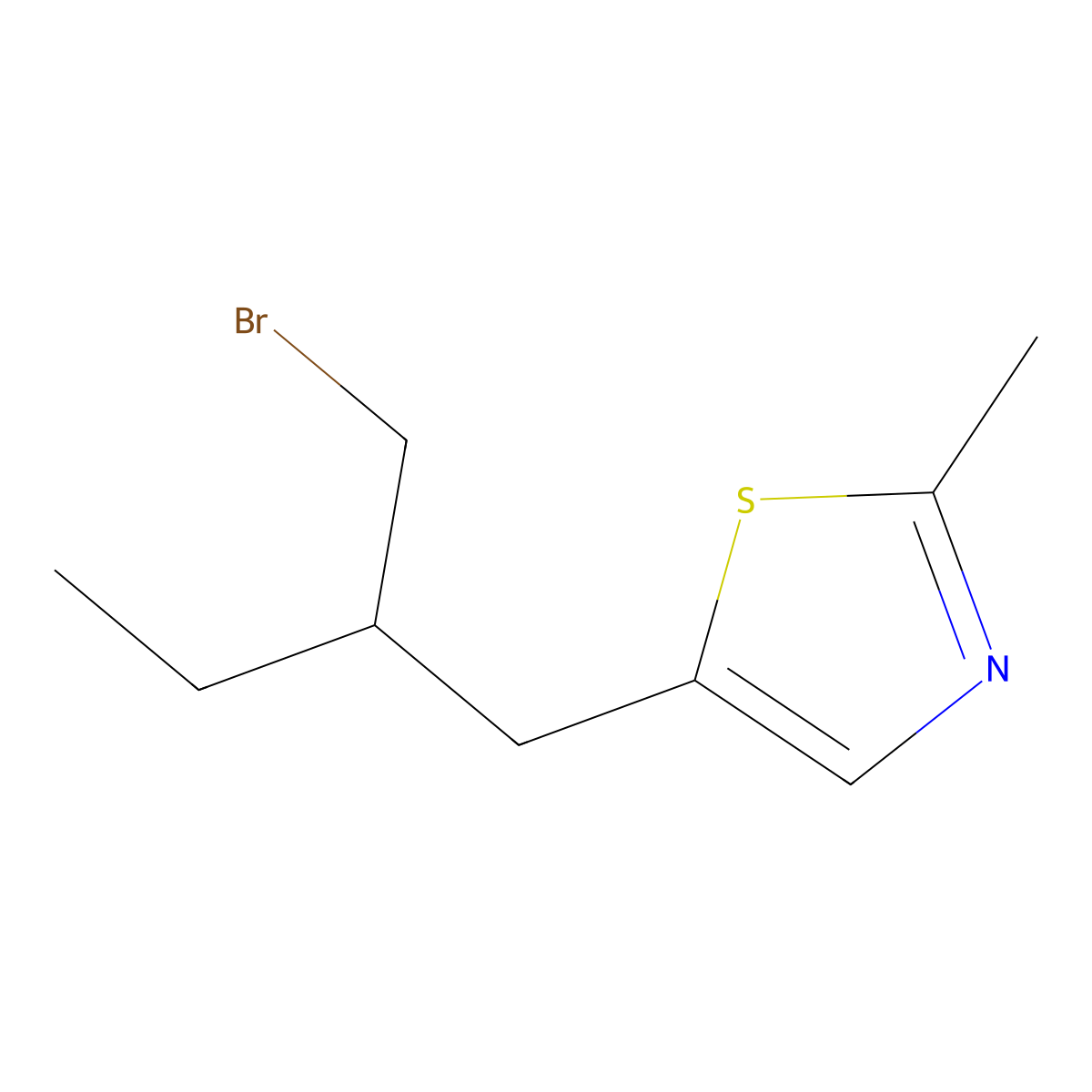 5-(2-(Bromomethyl)butyl)-2-methylthiazole molecular structure, CAS 1466823-78-8