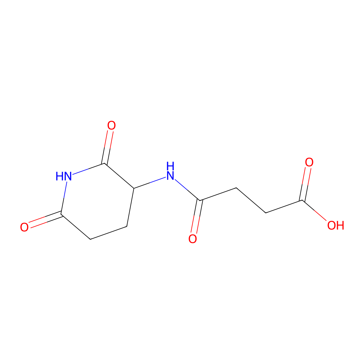 3-[(2,6-Dioxopiperidin-3-YL)carbamoyl]propanoic acid molecular structure, CAS 1466827-81-5