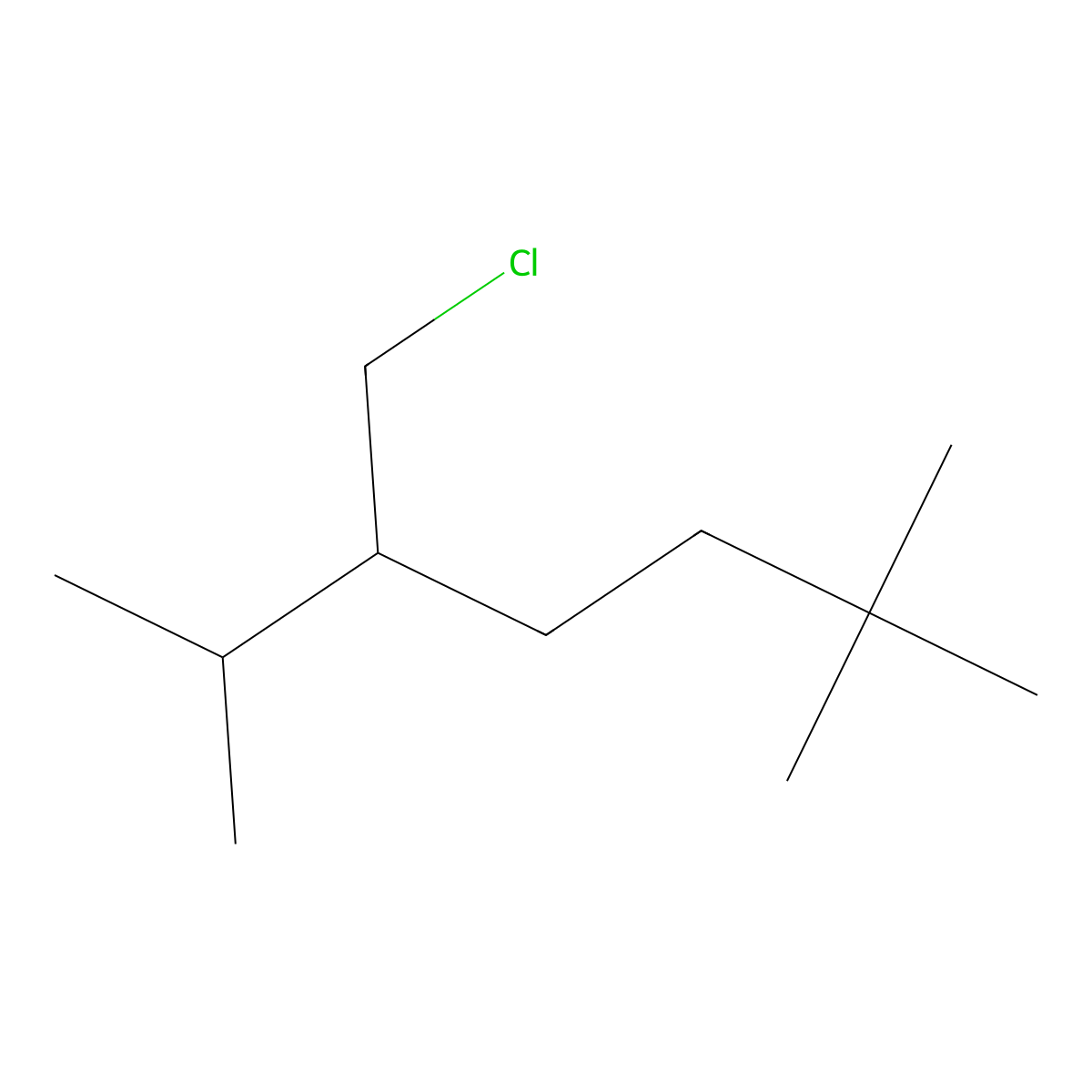 5-(Chloromethyl)-2,2,6-trimethylheptane molecular structure, CAS 1466838-09-4