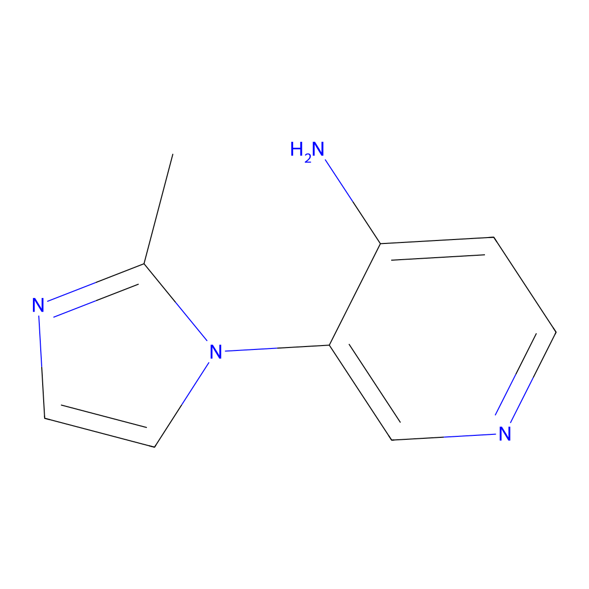 4-Amino-3-(2-methylimidazol-1-YL)pyridine molecular structure, CAS 1466861-97-1