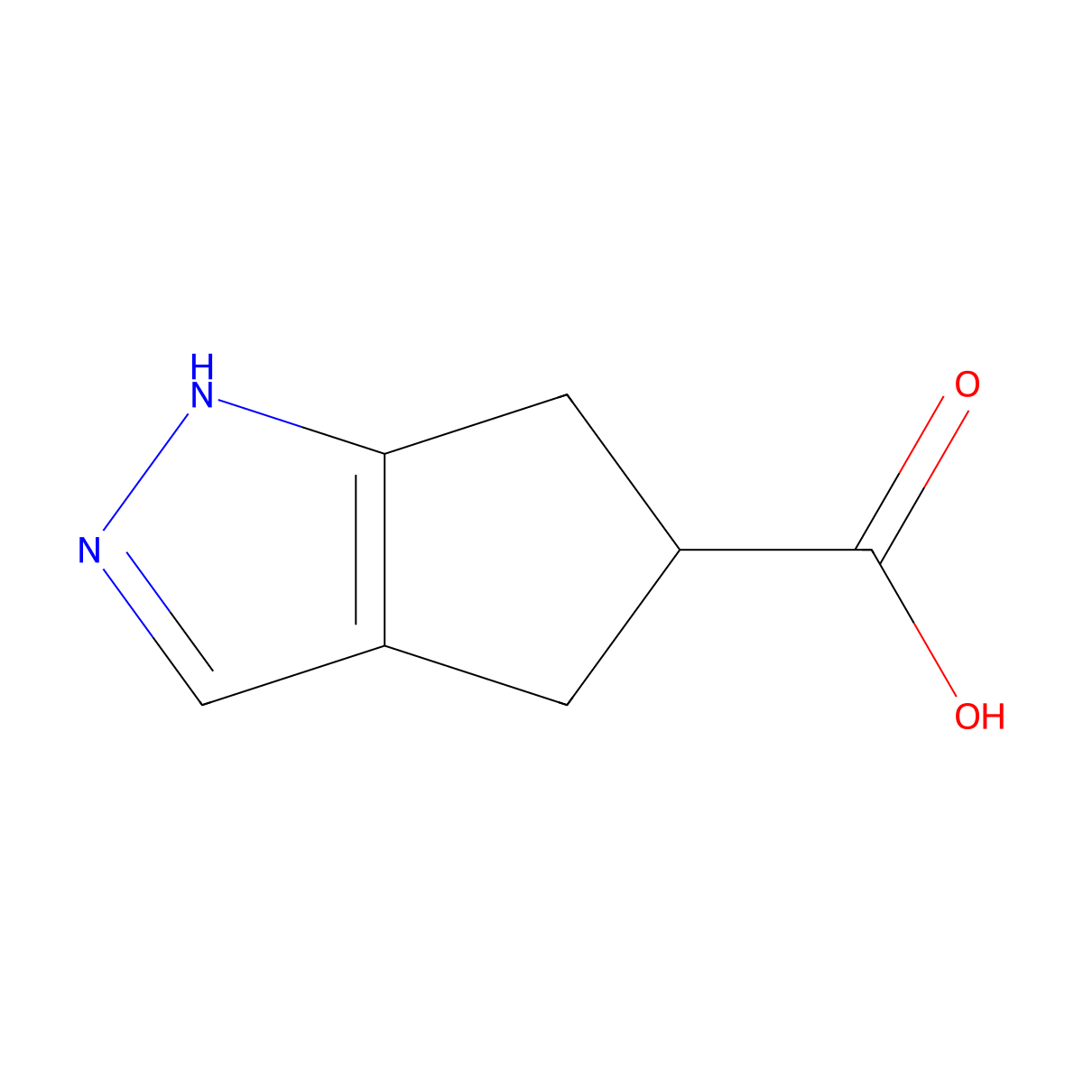 2,4,5,6-Tetrahydrocyclopenta[c]pyrazole-5-carboxylic acid molecular structure, CAS 1466865-03-1