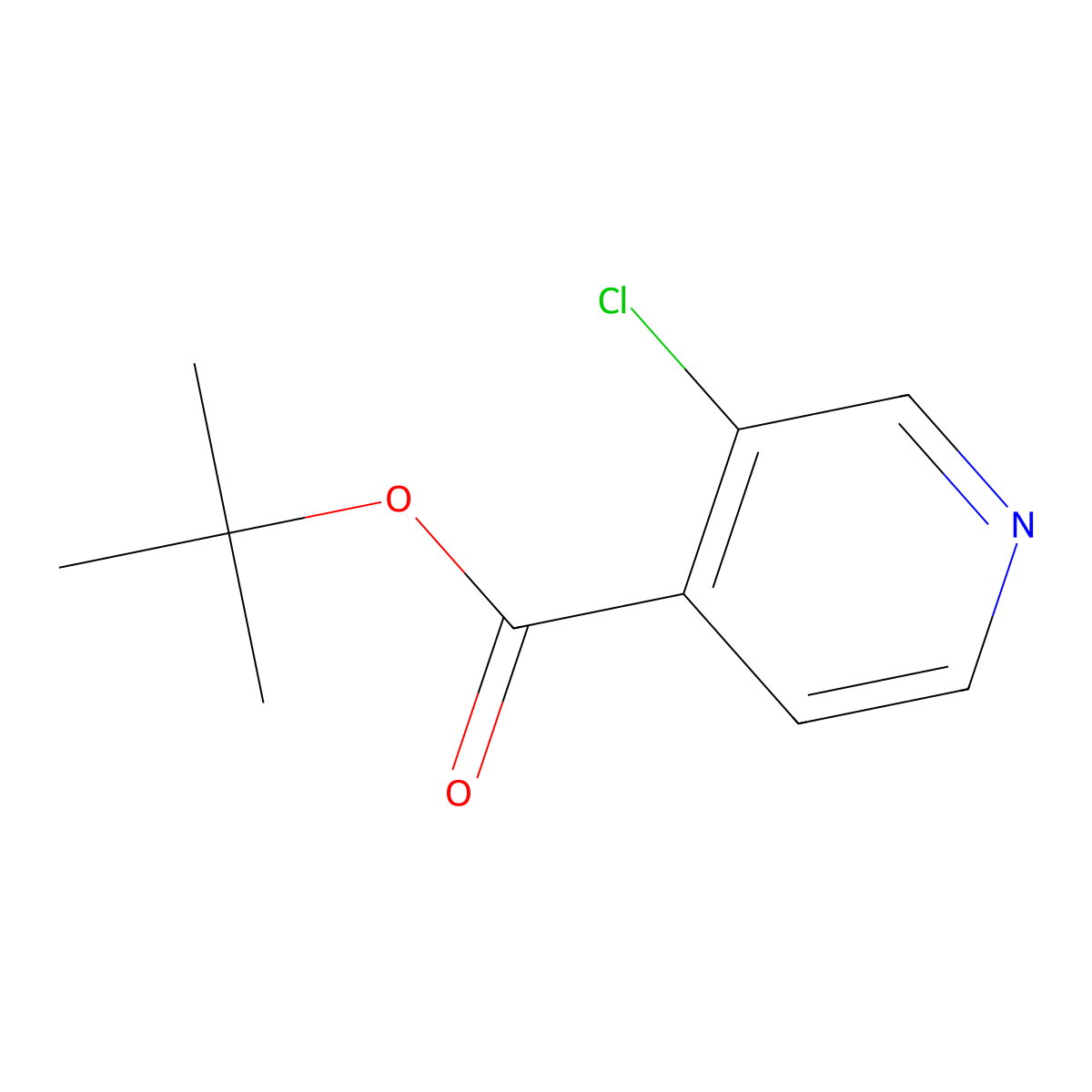 Tert-butyl 3-chloropyridine-4-carboxylate molecular structure, CAS 1466869-19-1