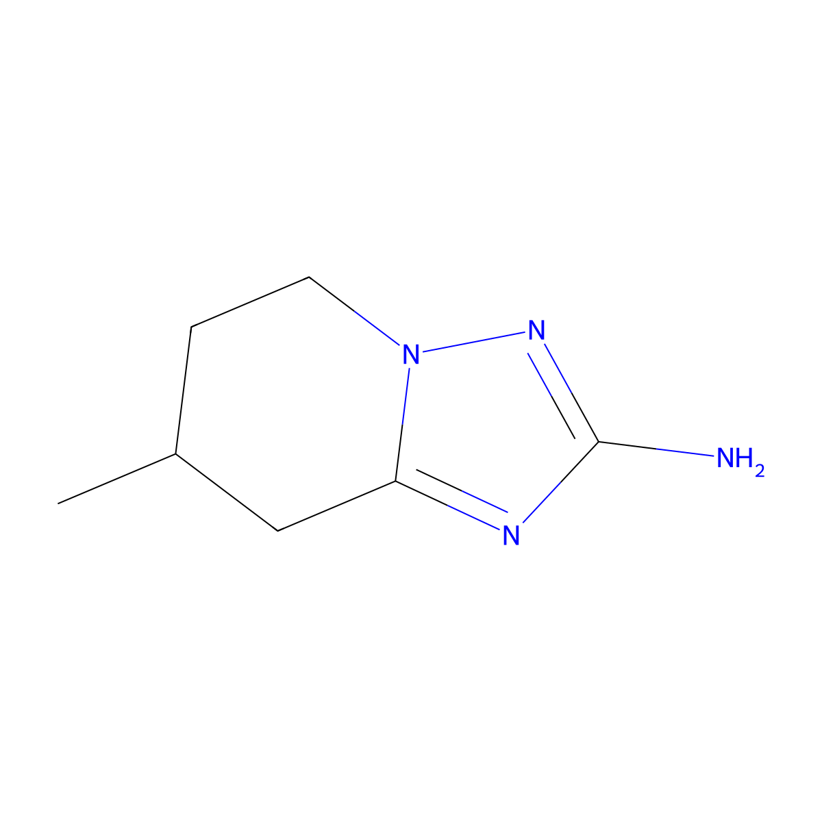 7-Methyl-5H,6H,7H,8H-[1,2,4]triazolo[1,5-a]pyridin-2-amine molecular structure, CAS 1466888-18-5