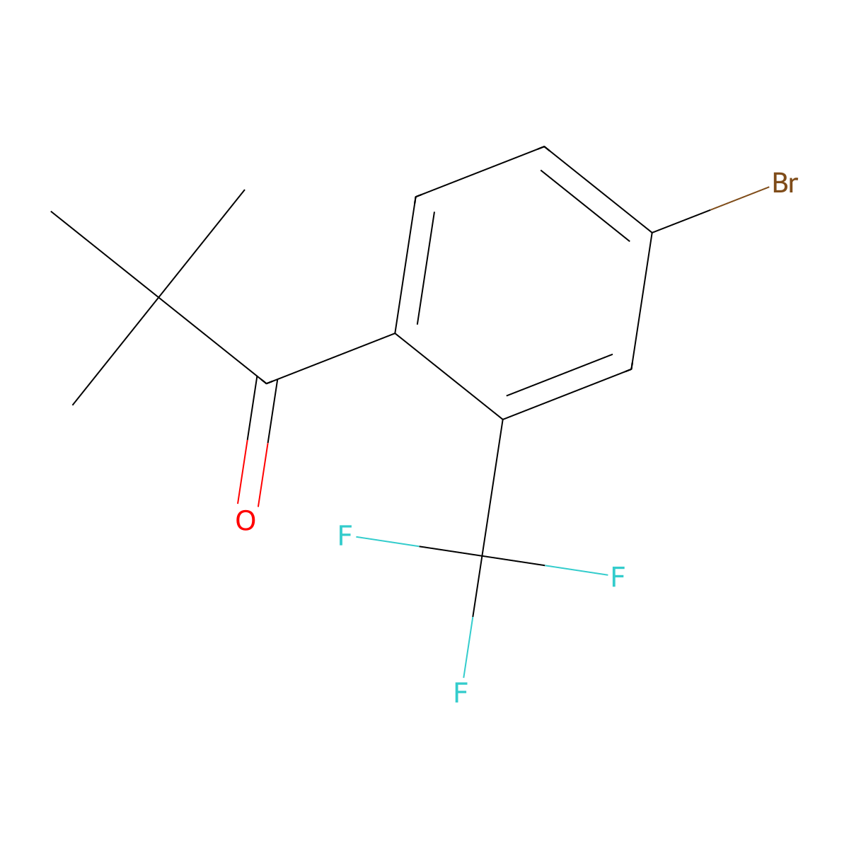 1-(4-Bromo-2-(trifluoromethyl)phenyl)-2,2-dimethylpropan-1-one molecular structure, CAS 1466898-07-6
